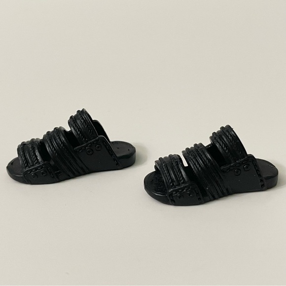 Ken Doll Black Slide Sandals Doll Accessory - Picture 2 of 11